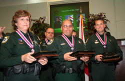 Deputy Marie Clark, FTO Robert Cline, and Deputy Jose Santos