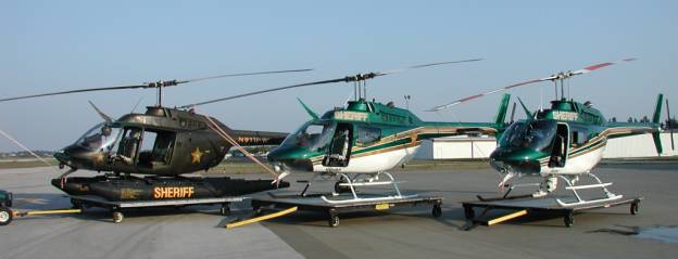 Group of 3 helicopters