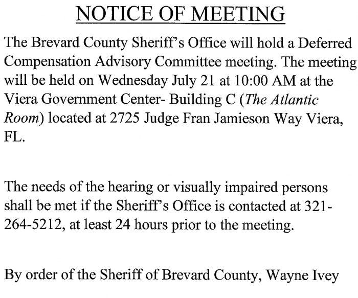 July 2021 DC meeting notice